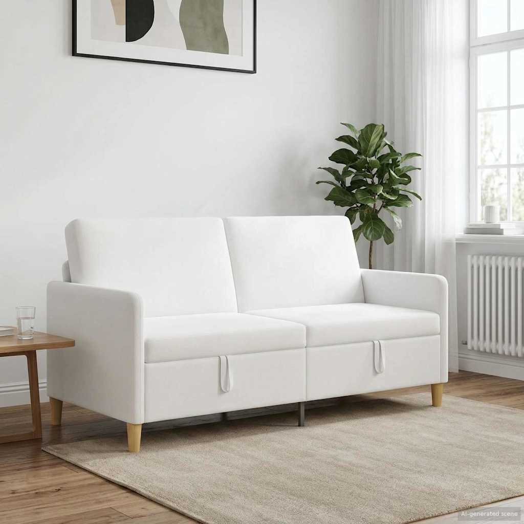 vidaXL Sofa z miejscem do przechowywania Biały 172 x 78 x 87 cm