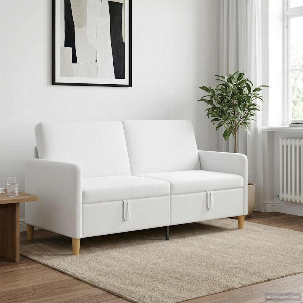 vidaXL Sofa z miejscem do przechowywania Biały 172 x 78 x 87 cm