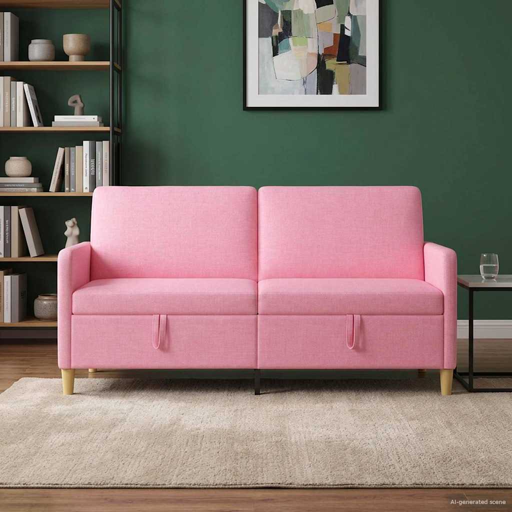 vidaXL Sofa z miejscem do przechowywania różowy 172 x 78 x 87 cm
