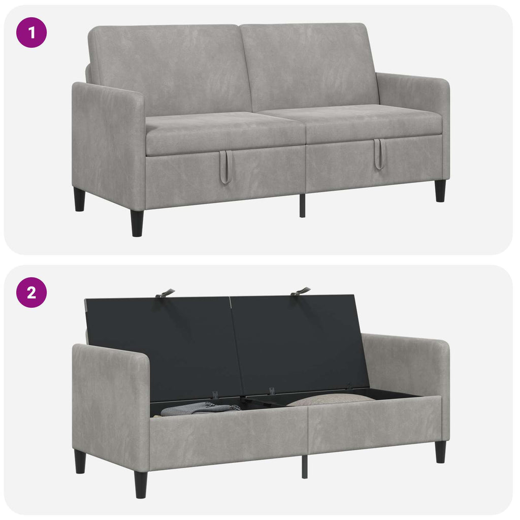 vidaXL Sofa z miejscem do przechowywania jasnoszary 172 x 78 x 87 cm