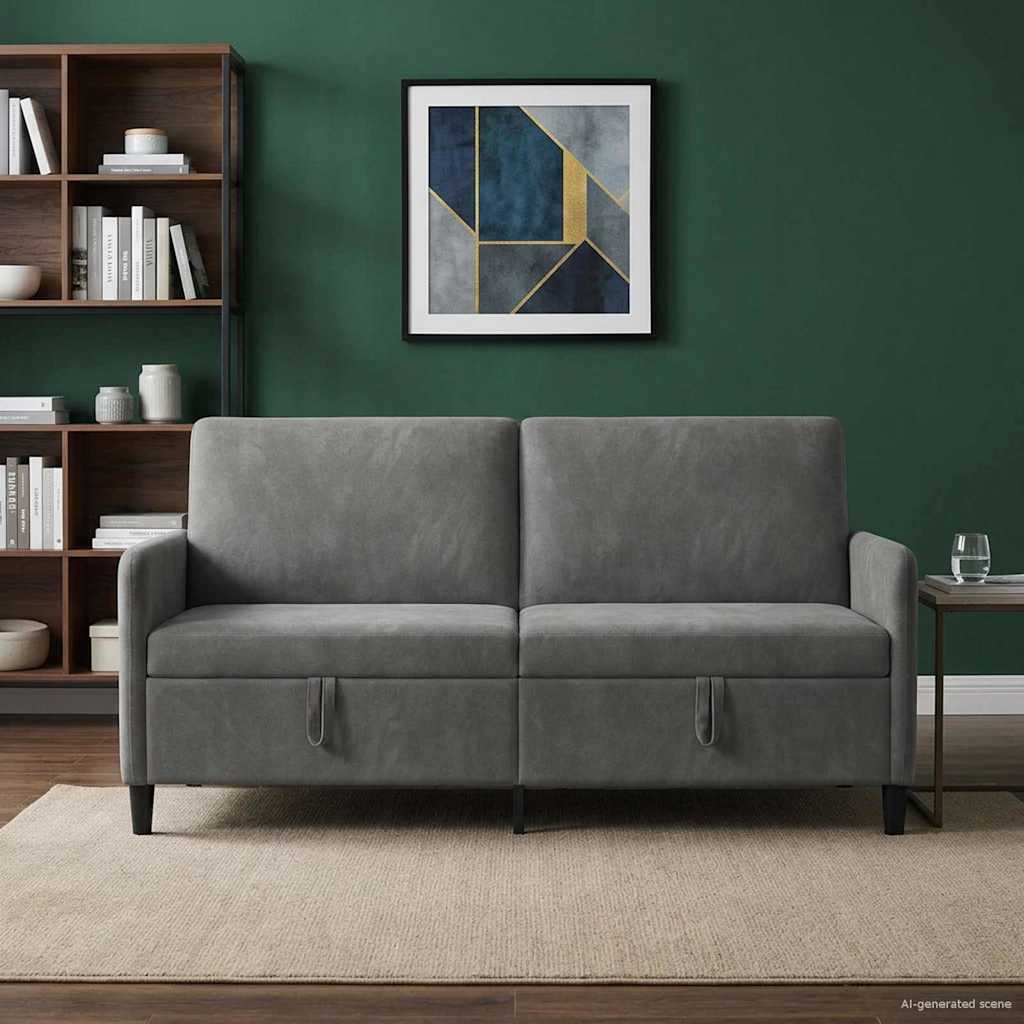 vidaXL Sofa z miejscem do przechowywania ciemnoszary 172 x 78 x 87 cm