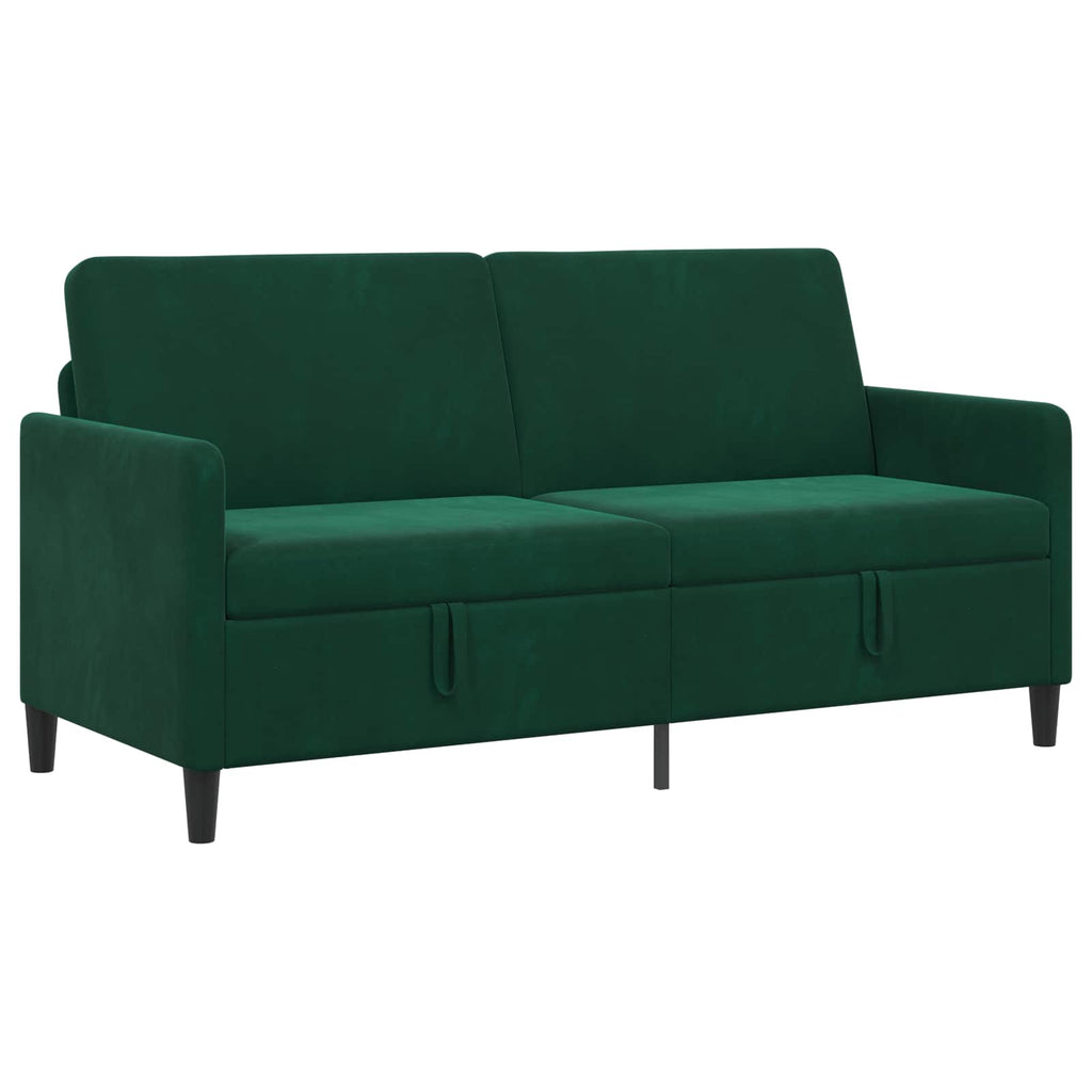 vidaXL Sofa z miejscem do przechowywania Ciemnozielony Poliester