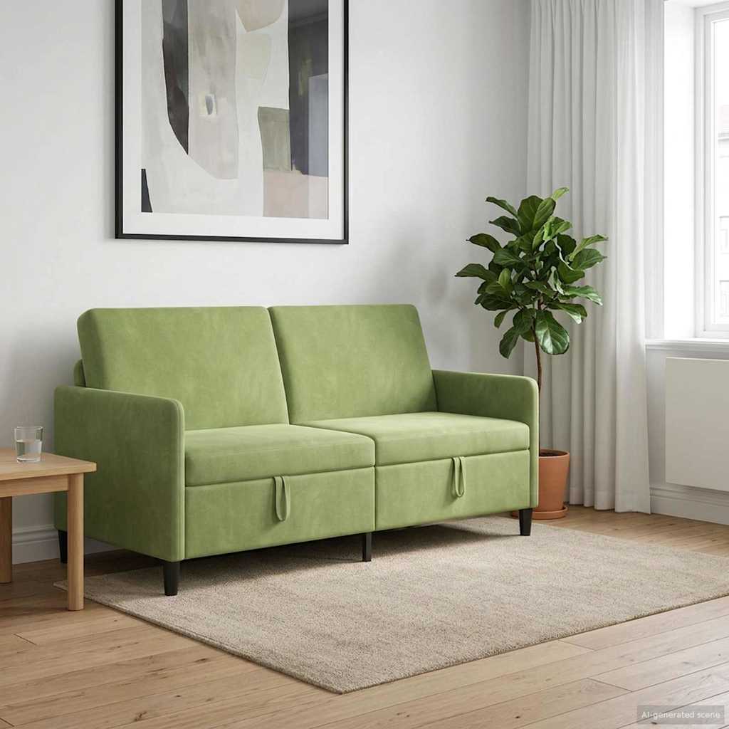 vidaXL Sofa z miejscem do przechowywania Jasnozielony 172 x 78 x 87 cm
