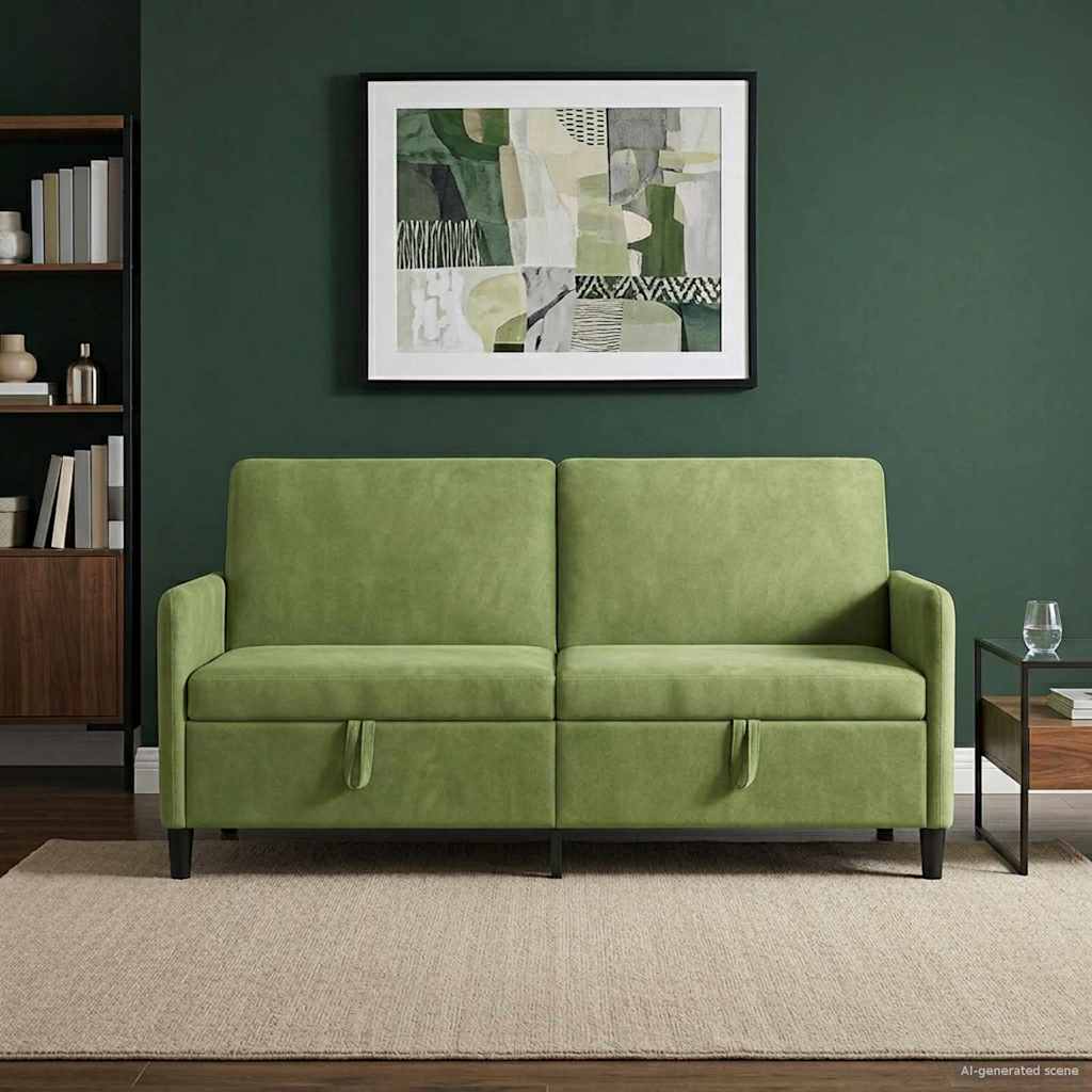 vidaXL Sofa z miejscem do przechowywania Jasnozielony 172 x 78 x 87 cm