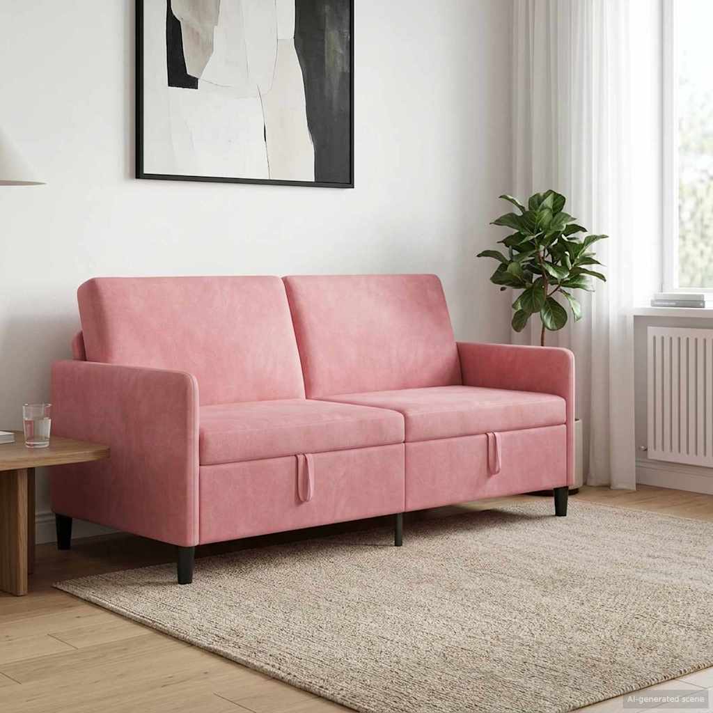 vidaXL Sofa z miejscem do przechowywania różowy 172 x 78 x 87 cm