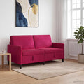 vidaXL Sofa z miejscem do przechowywania Czerwone wino Poliester