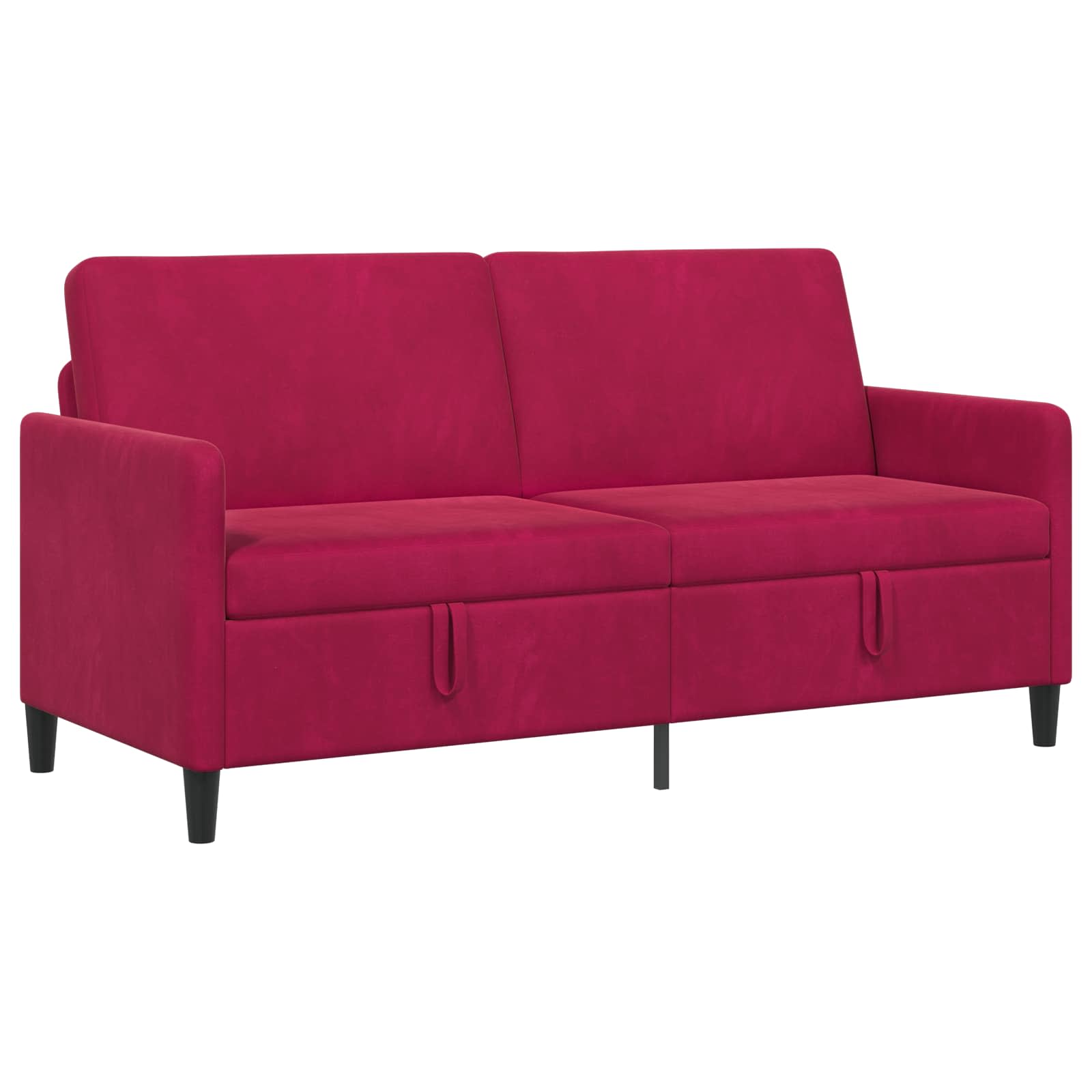 vidaXL Sofa z miejscem do przechowywania Czerwone wino Poliester