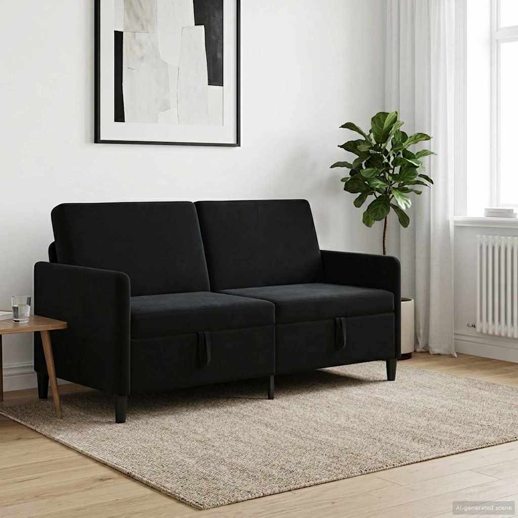 vidaXL Sofa z miejscem do przechowywania Czarny 172 x 78 x 87 cm