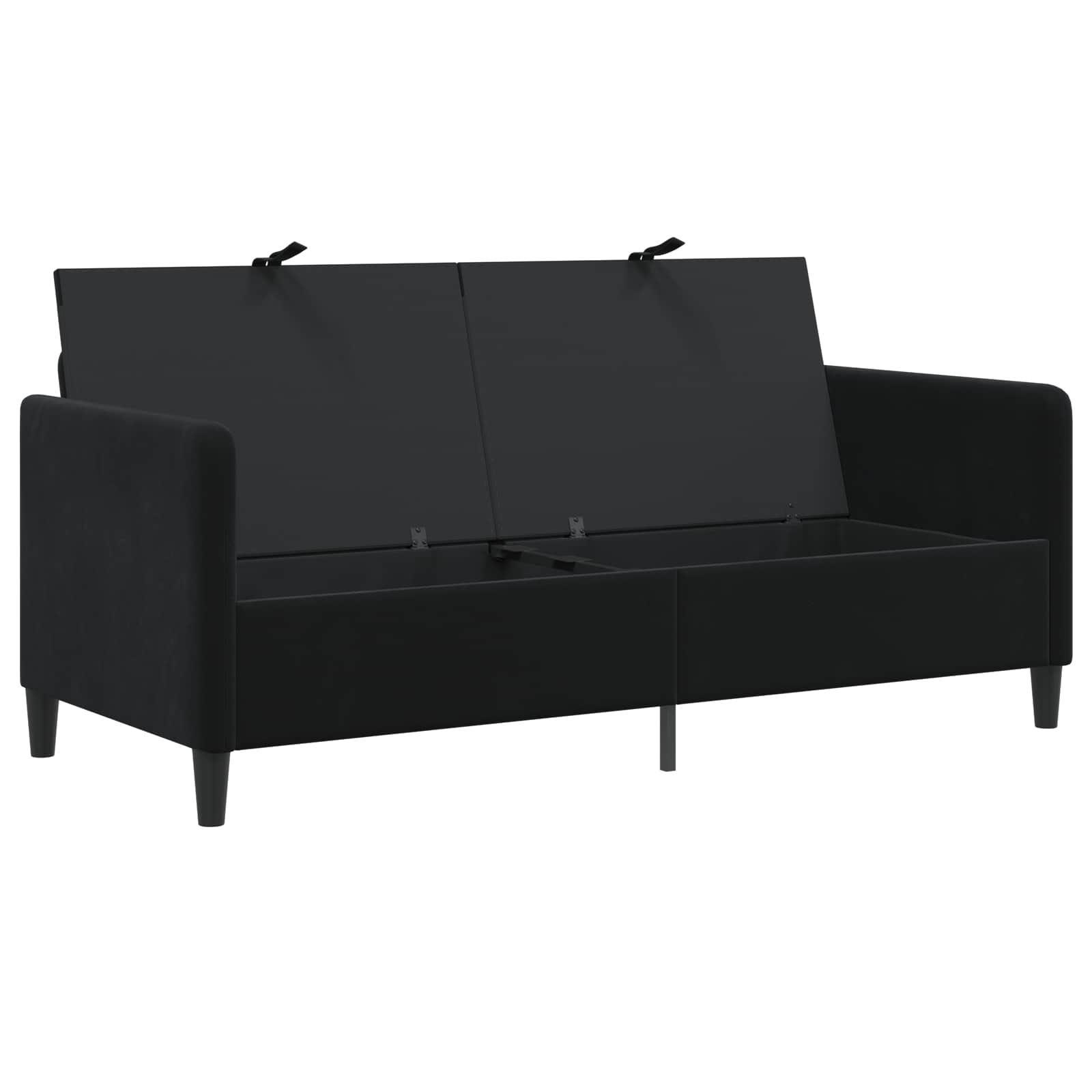vidaXL Sofa z miejscem do przechowywania Czarny 172 x 78 x 87 cm