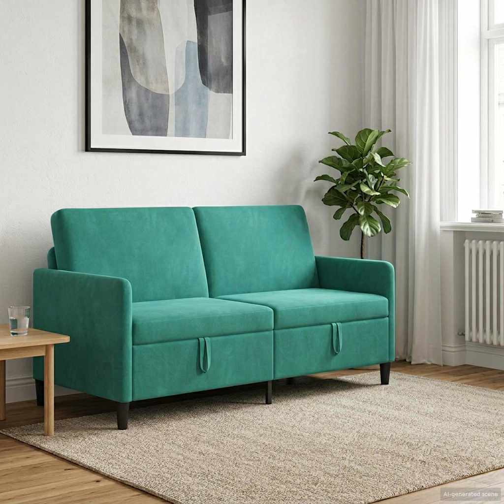 vidaXL Sofa z miejscem do przechowywania Turkusowy 172 x 78 x 87 cm