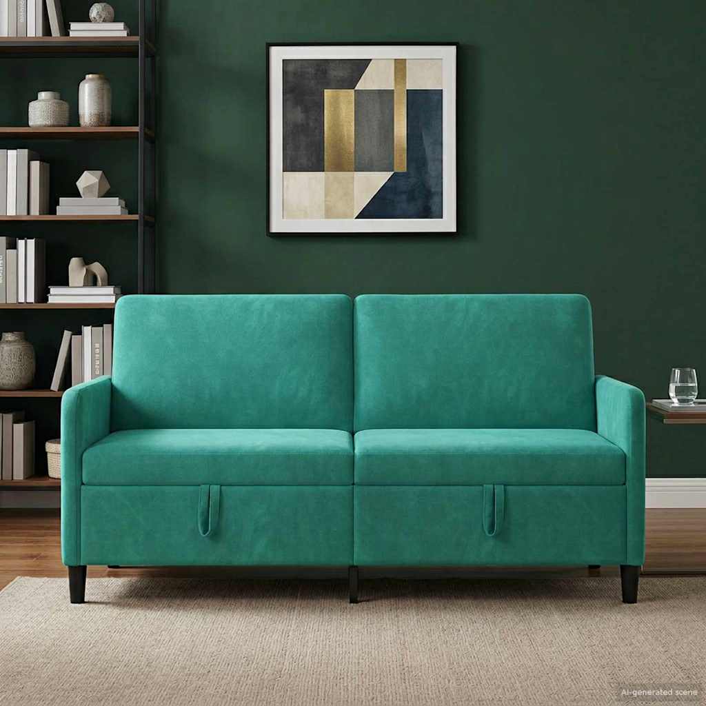 vidaXL Sofa z miejscem do przechowywania Turkusowy 172 x 78 x 87 cm