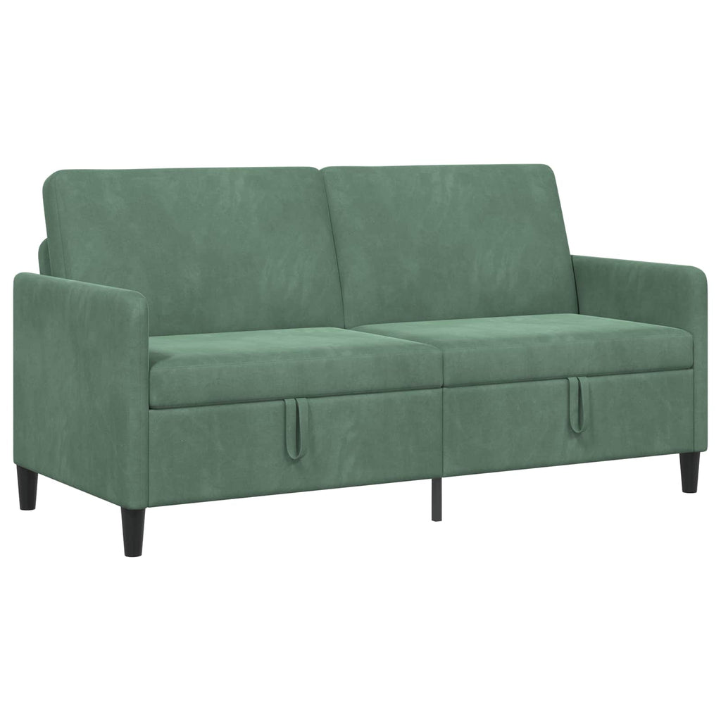 vidaXL Sofa z miejscem do przechowywania Zielony morski Poliester