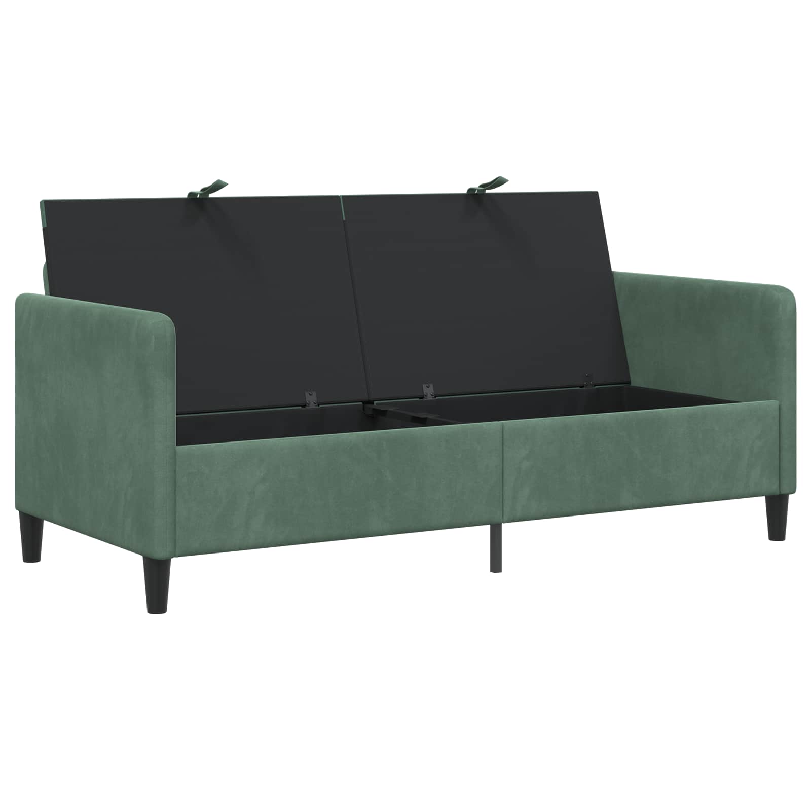 vidaXL Sofa z miejscem do przechowywania Zielony morski Poliester