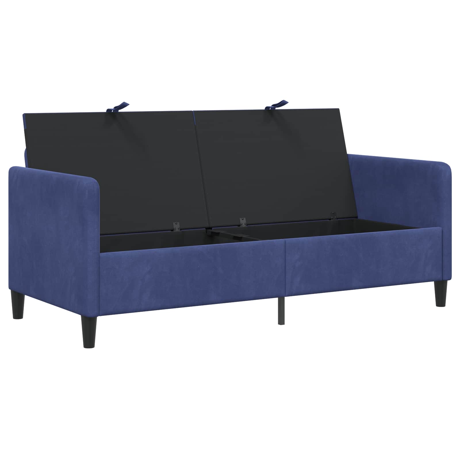 vidaXL Sofa z miejscem do przechowywania Niebieski policyjny Poliester
