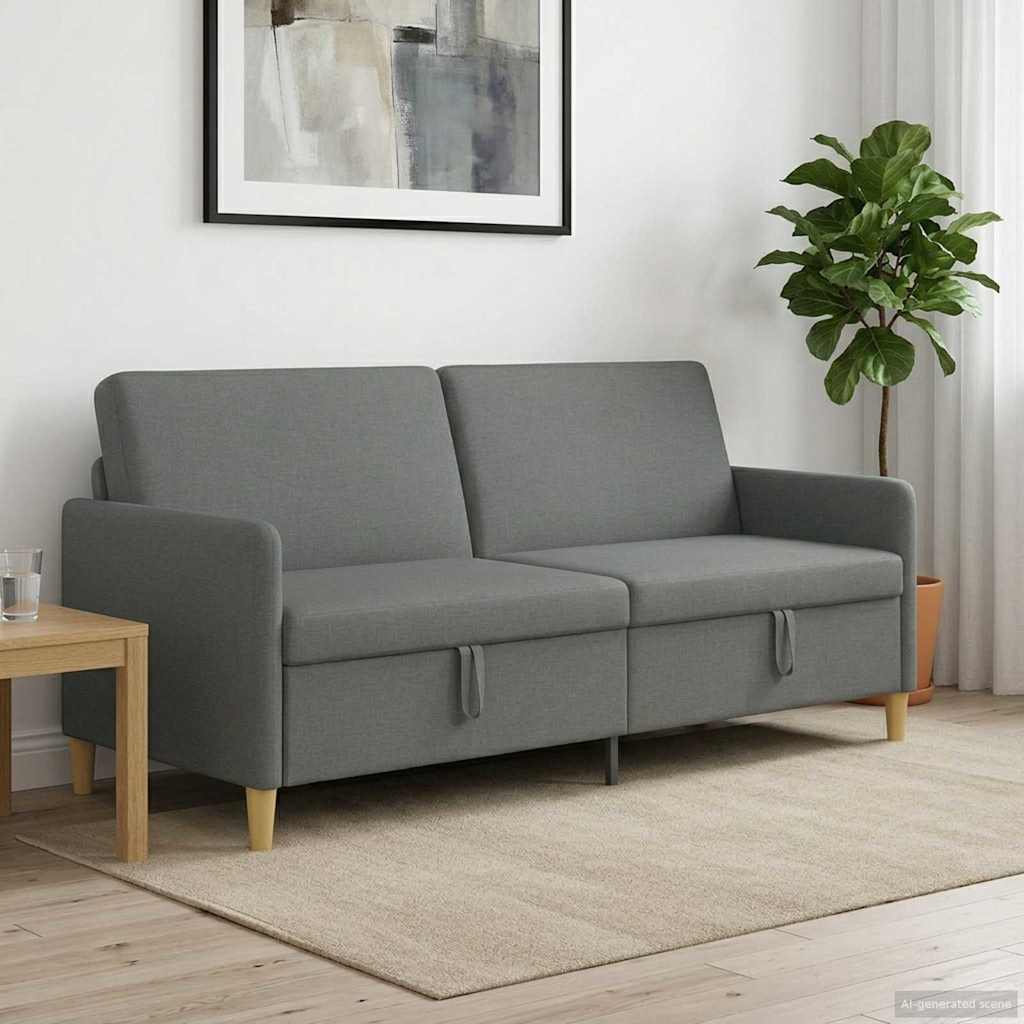 vidaXL Sofa z miejscem do przechowywania ciemnoszary 192 x 78 x 87 cm