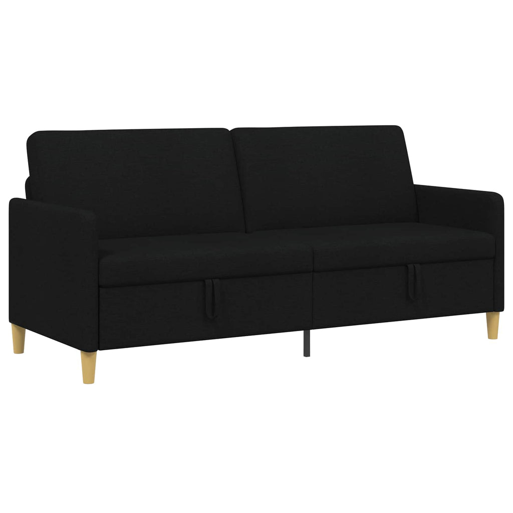 vidaXL Sofa z miejscem do przechowywania Czarny 192 x 78 x 87 cm