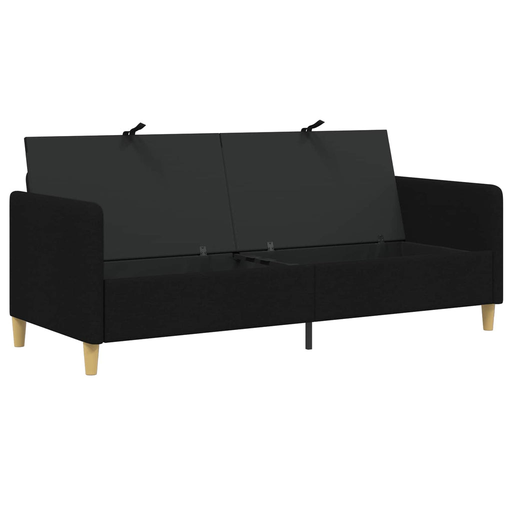 vidaXL Sofa z miejscem do przechowywania Czarny 192 x 78 x 87 cm