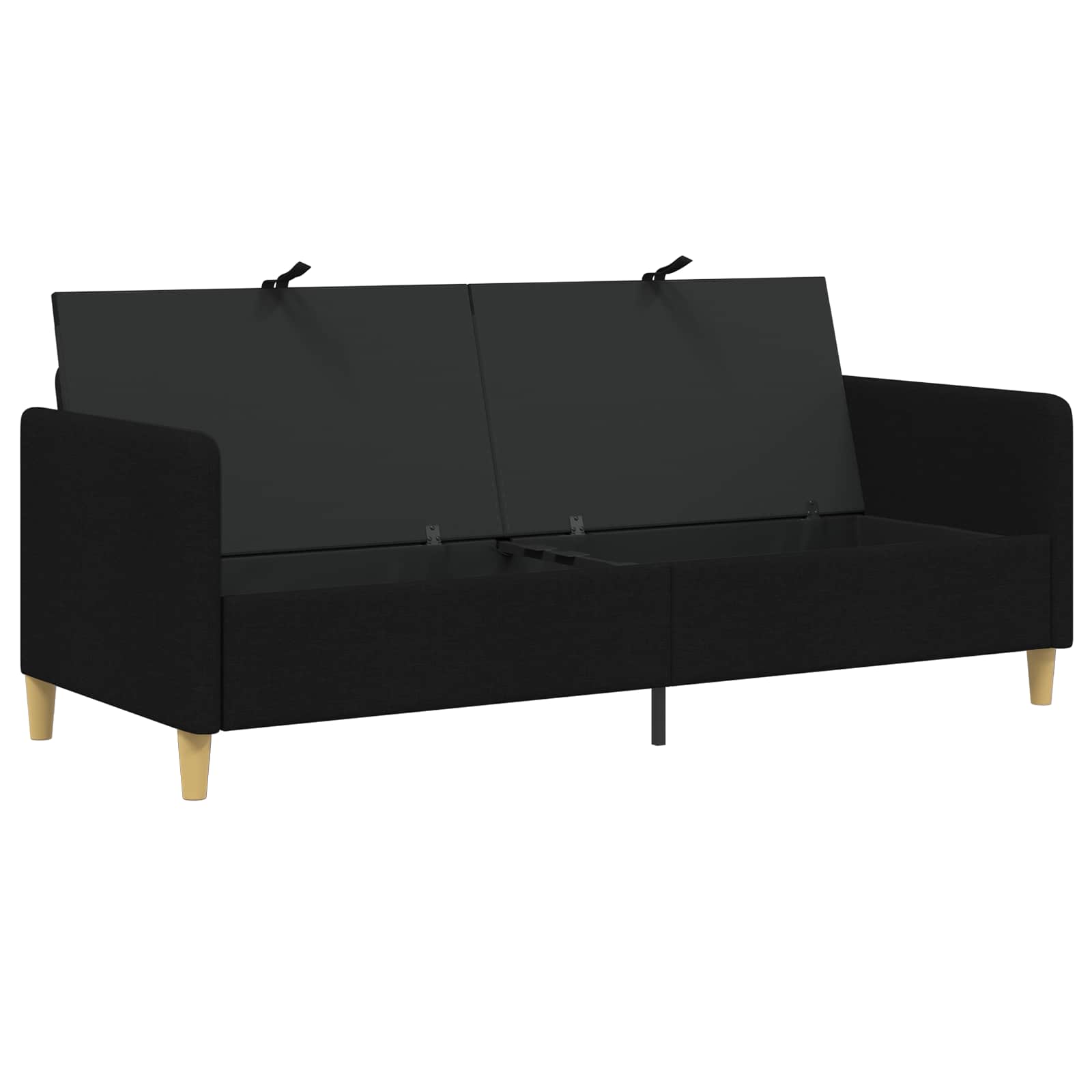 vidaXL Sofa z miejscem do przechowywania Czarny 192 x 78 x 87 cm