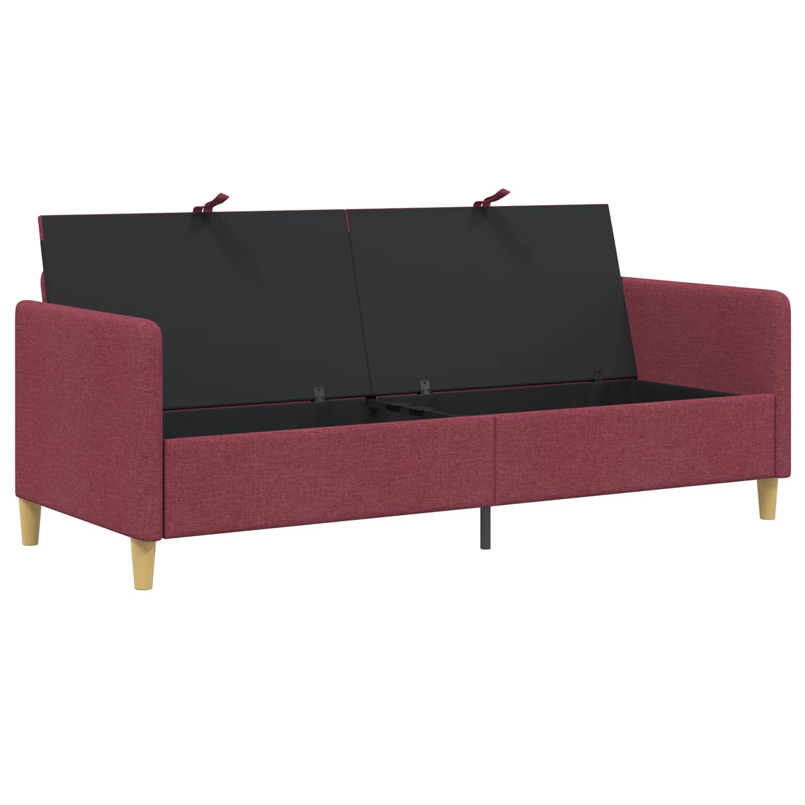 vidaXL Sofa z miejscem do przechowywania Czerwone wino