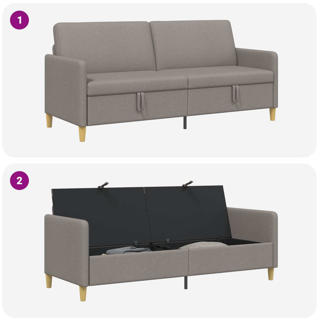 vidaXL Sofa z miejscem do przechowywania Ciemnoszary 192 x 78 x 87 cm