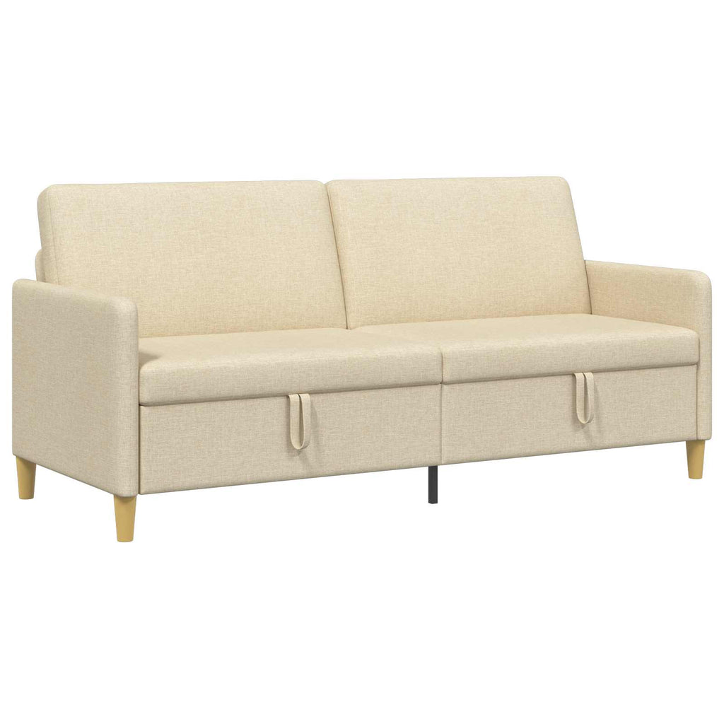 vidaXL Sofa z miejscem do przechowywania kremowy 192 x 78 x 87 cm
