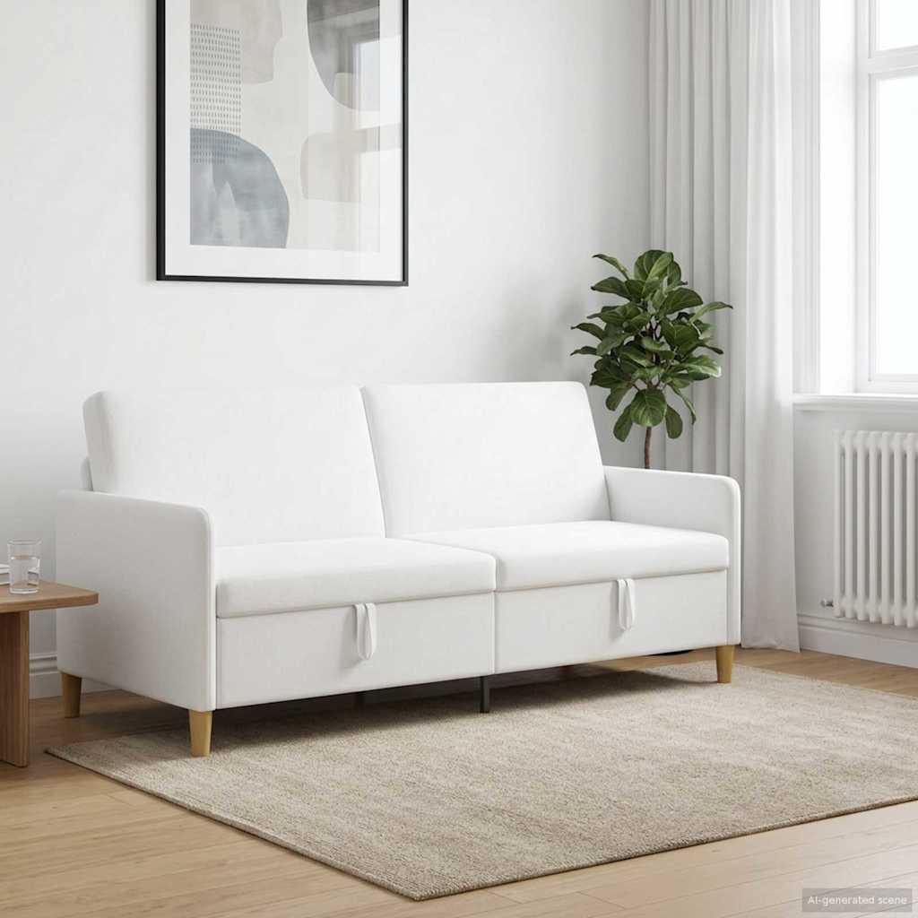 vidaXL Sofa z miejscem do przechowywania Biały 192 x 78 x 87 cm