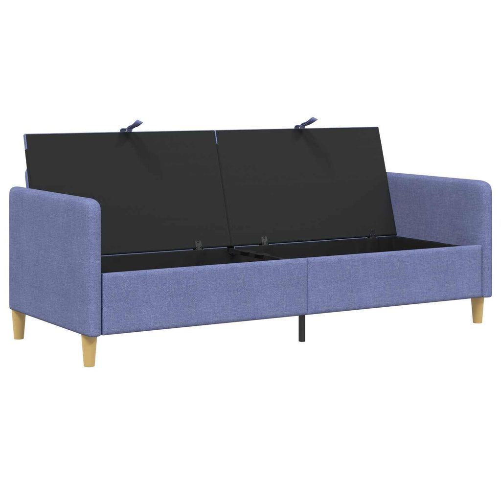 vidaXL Sofa z miejscem do przechowywania Niebieski dżins