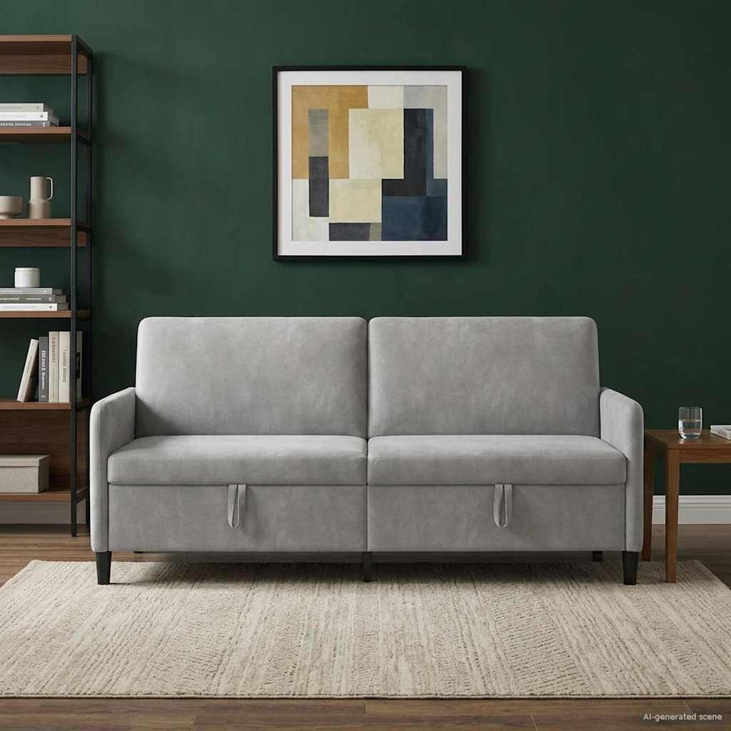 vidaXL Sofa z miejscem do przechowywania jasnoszary 192 x 78 x 87 cm