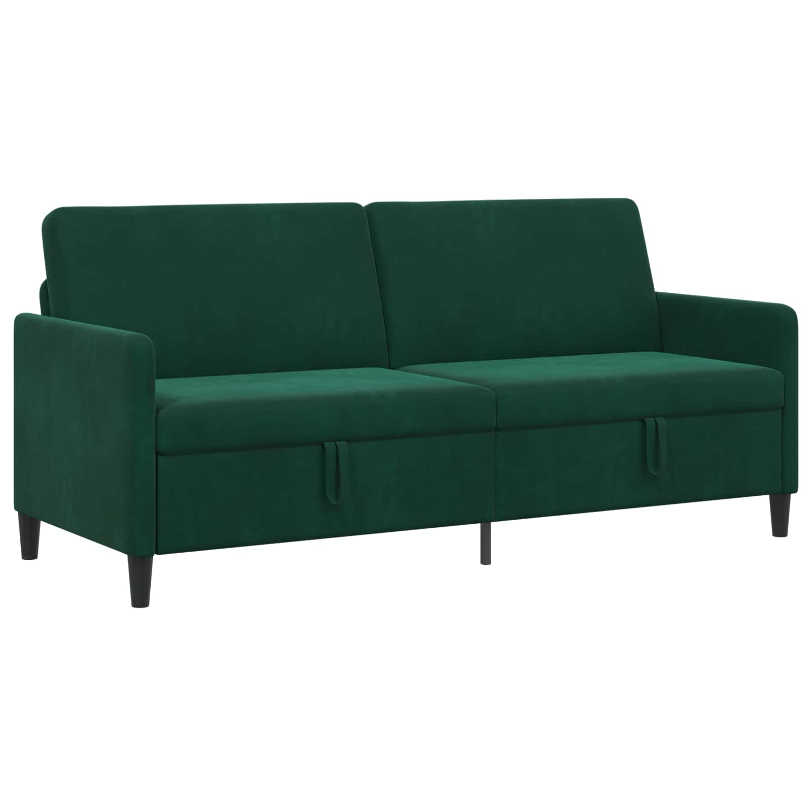 vidaXL Sofa z miejscem do przechowywania Ciemnozielony Poliester