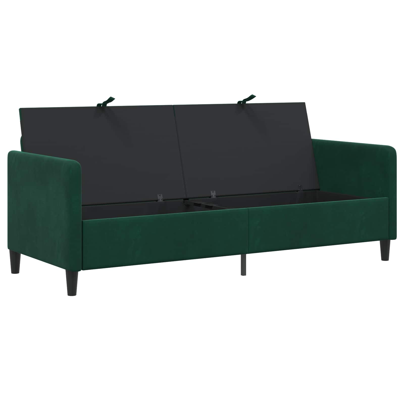 vidaXL Sofa z miejscem do przechowywania Ciemnozielony Poliester