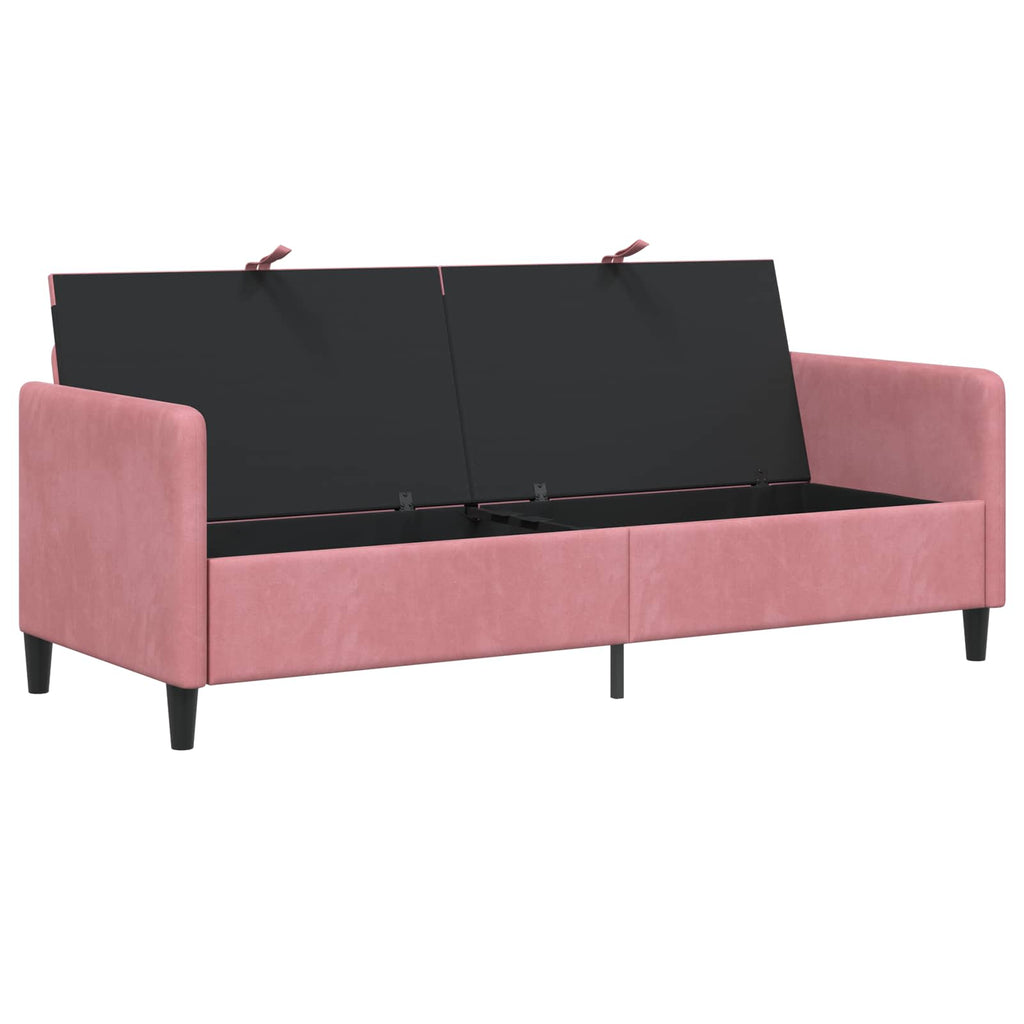 vidaXL Sofa z miejscem do przechowywania różowy 192 x 78 x 87 cm