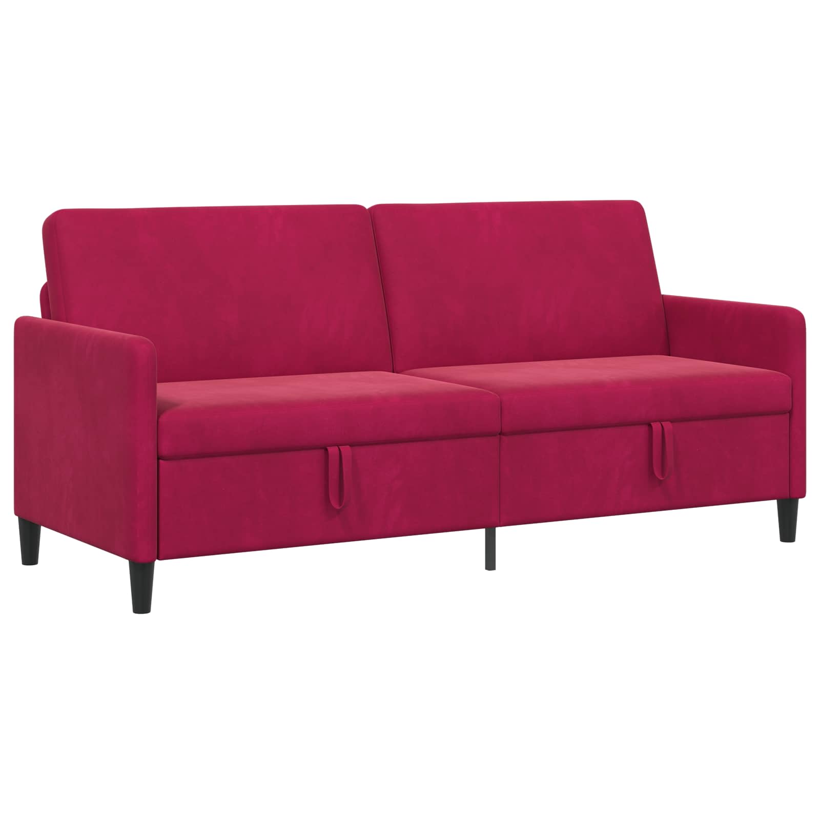 vidaXL Sofa z miejscem do przechowywania Czerwone wino Poliester