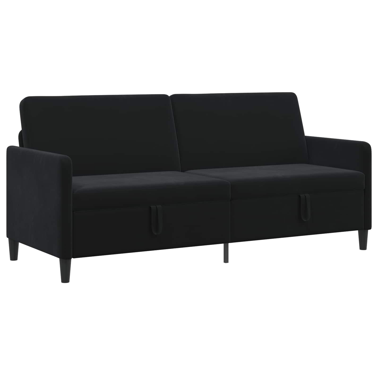 vidaXL Sofa z miejscem do przechowywania Czarny 192 x 78 x 87 cm
