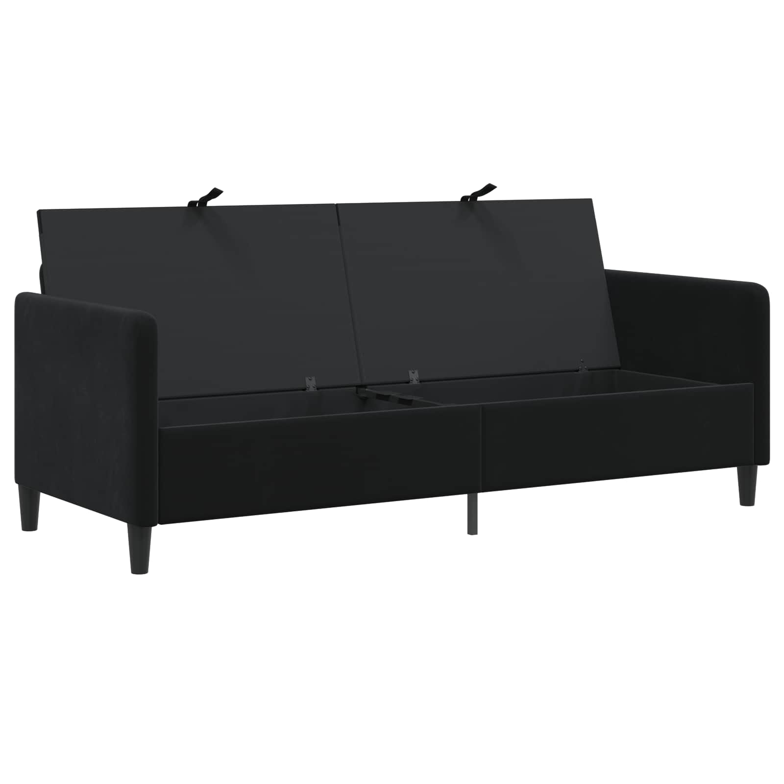 vidaXL Sofa z miejscem do przechowywania Czarny 192 x 78 x 87 cm