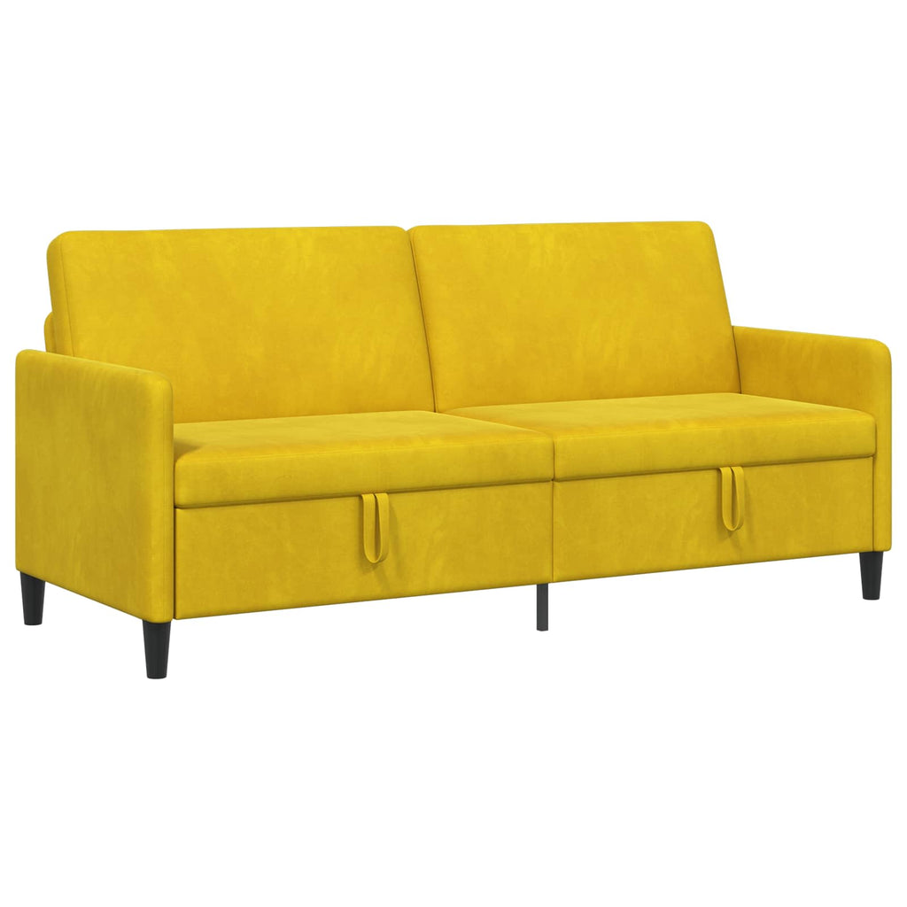 vidaXL Sofa z miejscem do przechowywania żółty 192 x 78 x 87 cm