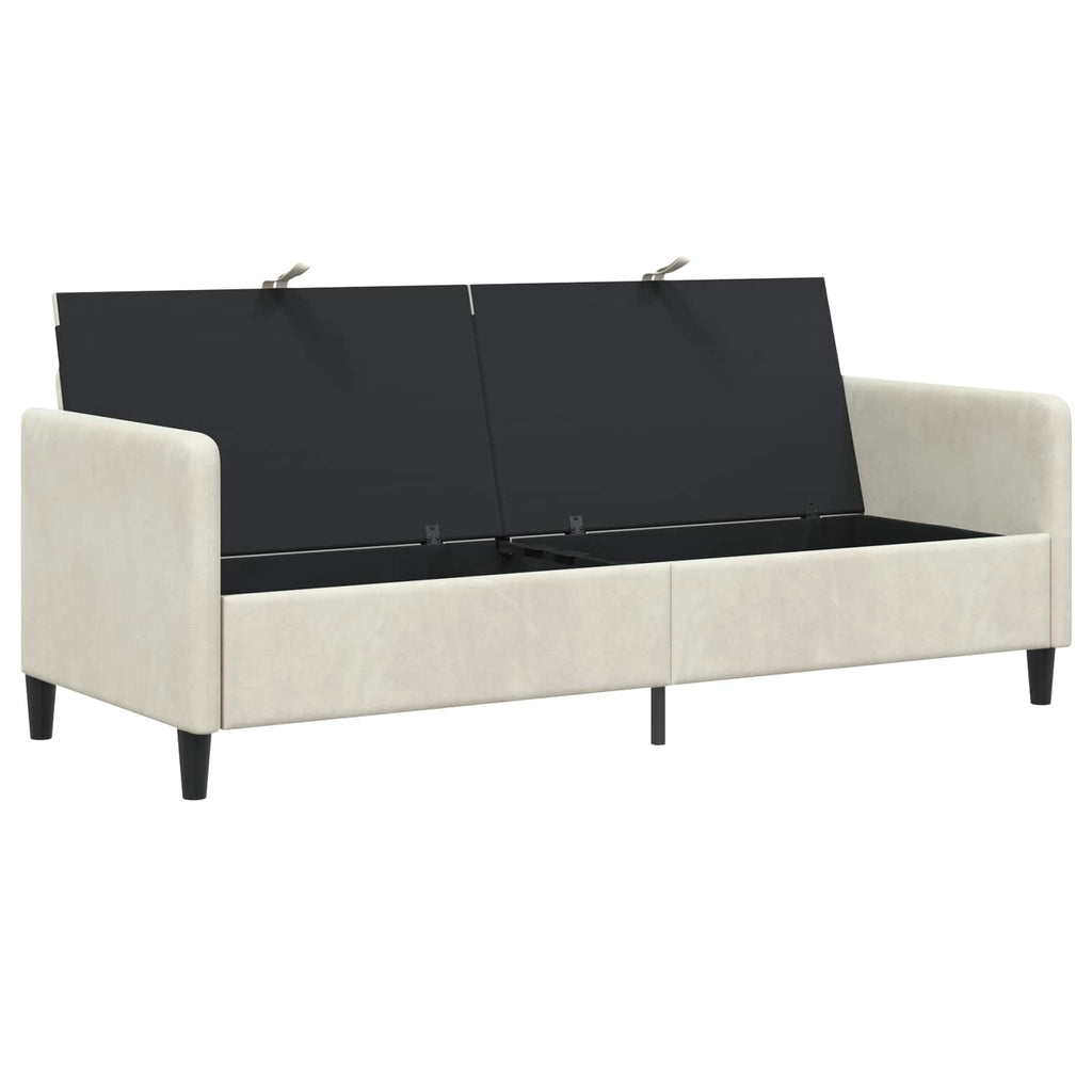 vidaXL Sofa z miejscem do przechowywania kremowy 192 x 78 x 87 cm