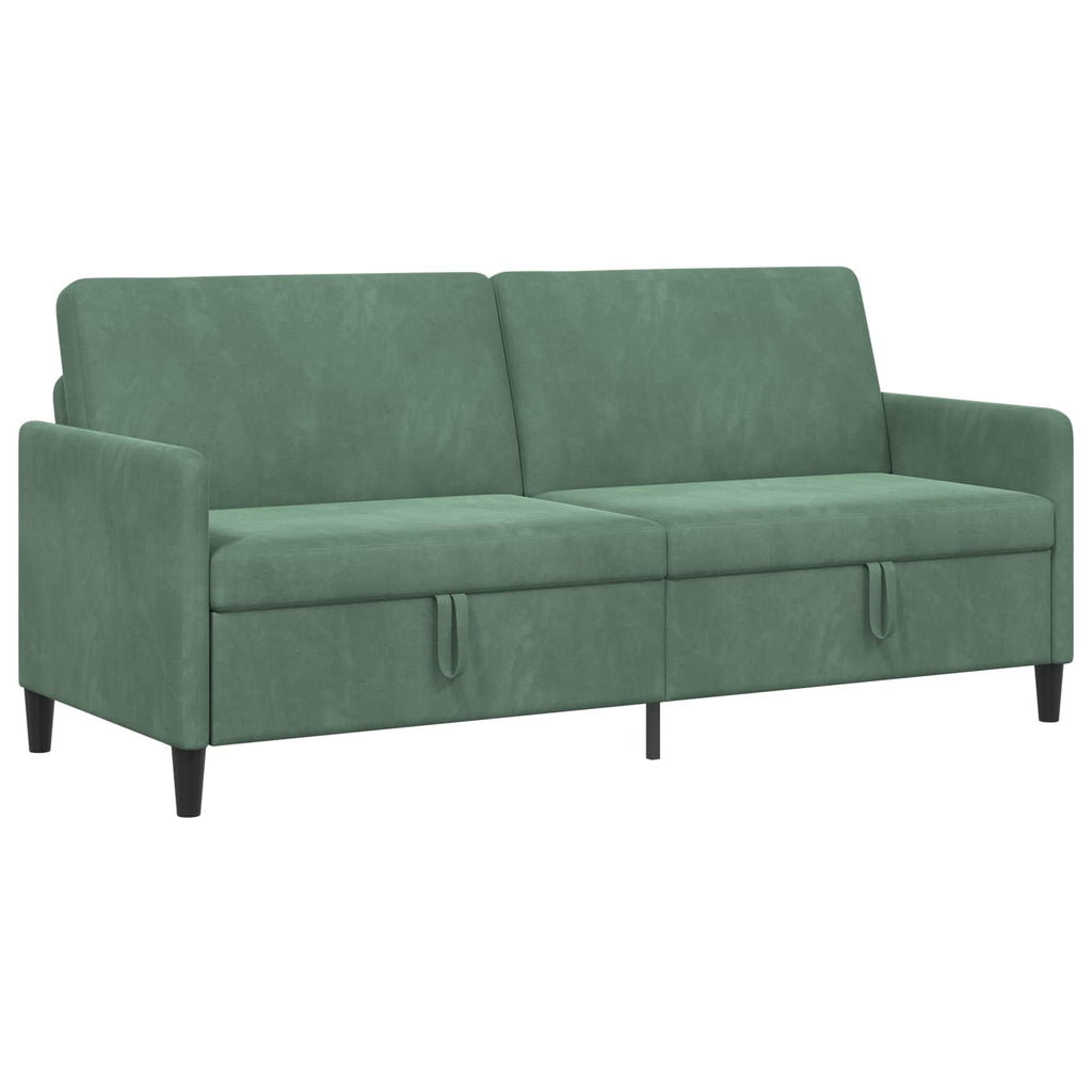 vidaXL Sofa z miejscem do przechowywania Zielony morski Poliester
