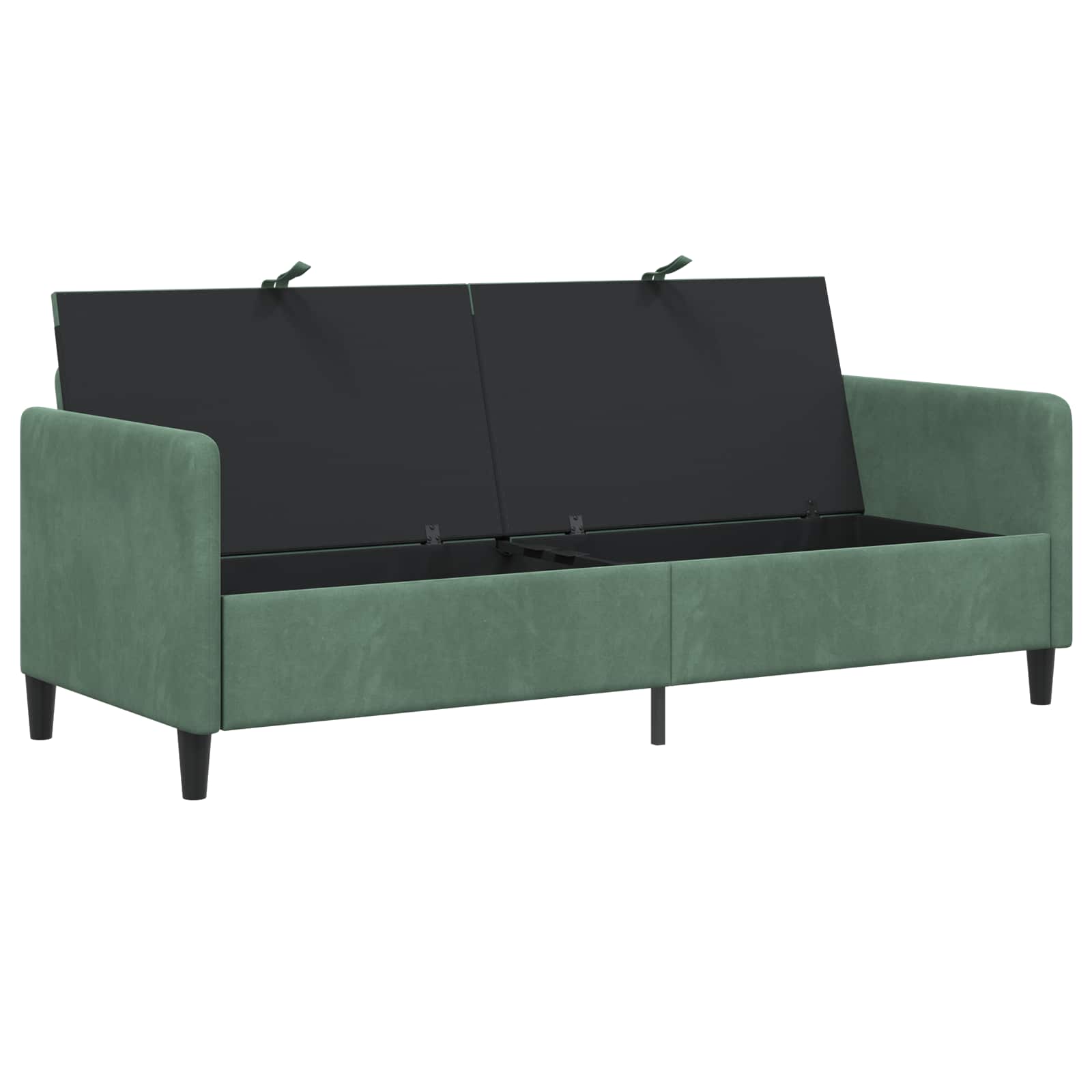 vidaXL Sofa z miejscem do przechowywania Zielony morski Poliester