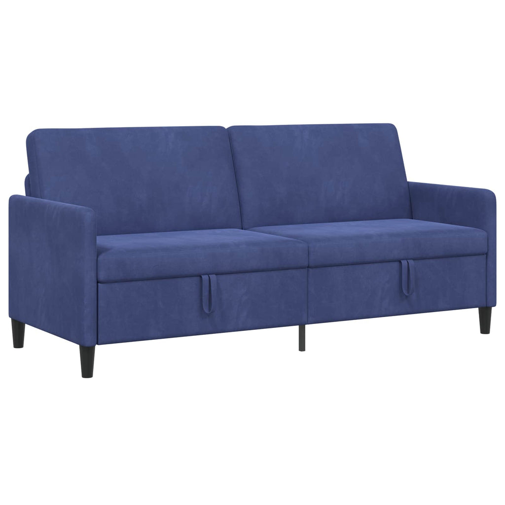 vidaXL Sofa z miejscem do przechowywania Niebieski policyjny Poliester
