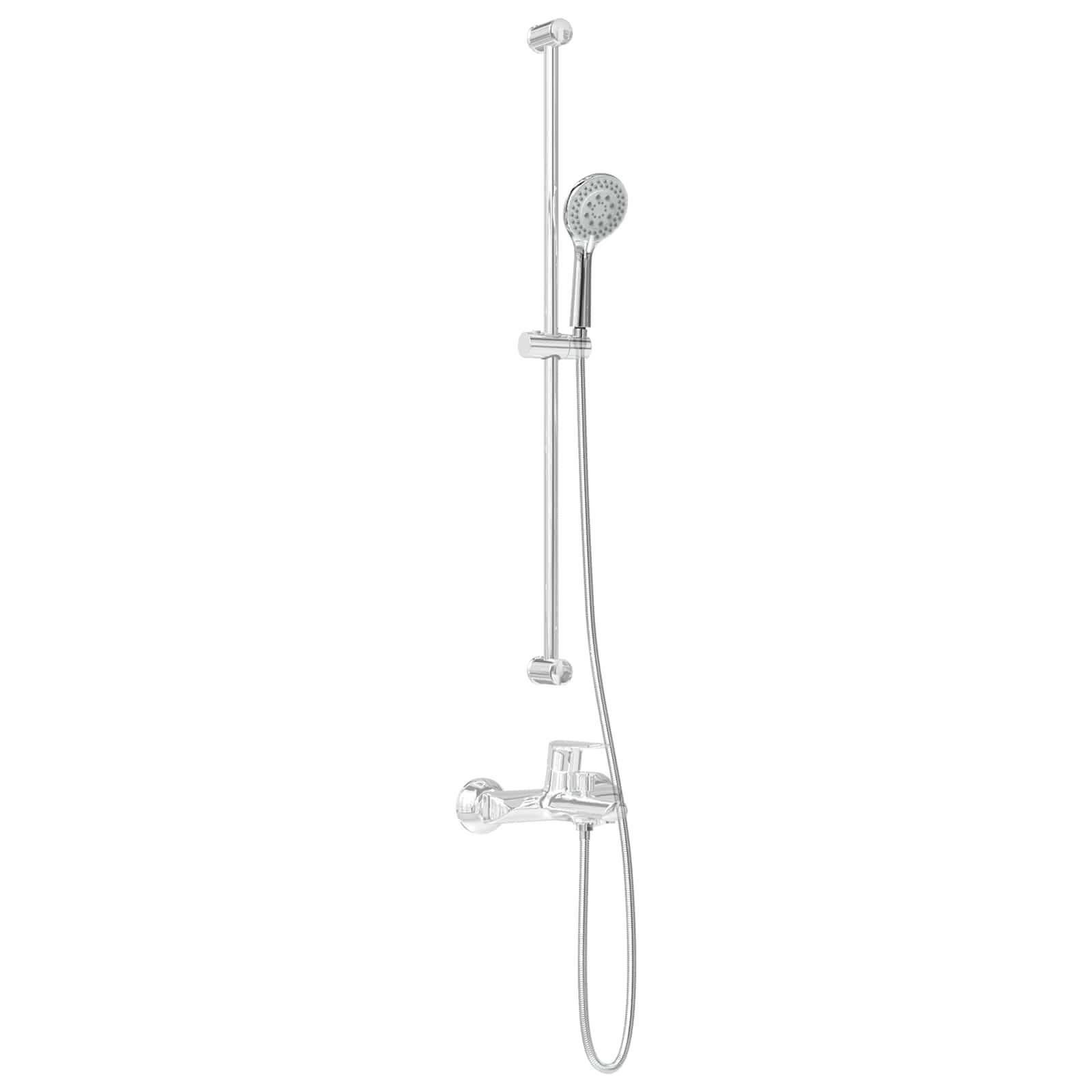 vidaXL Zestaw Główicy Prysznicowej chromowany 150 cm Stal nierdzewna