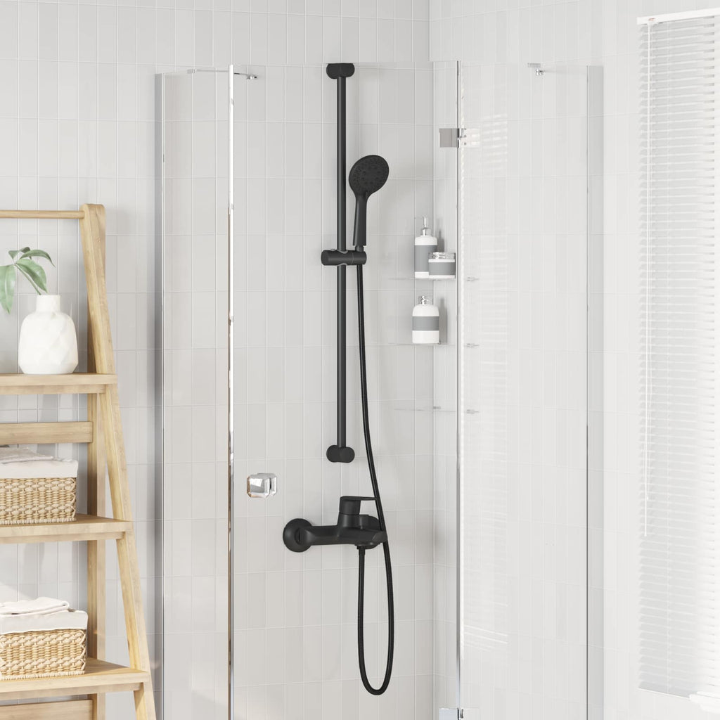 vidaXL Zestaw Główicy Prysznicowej Czarny 150 cm Stal nierdzewna