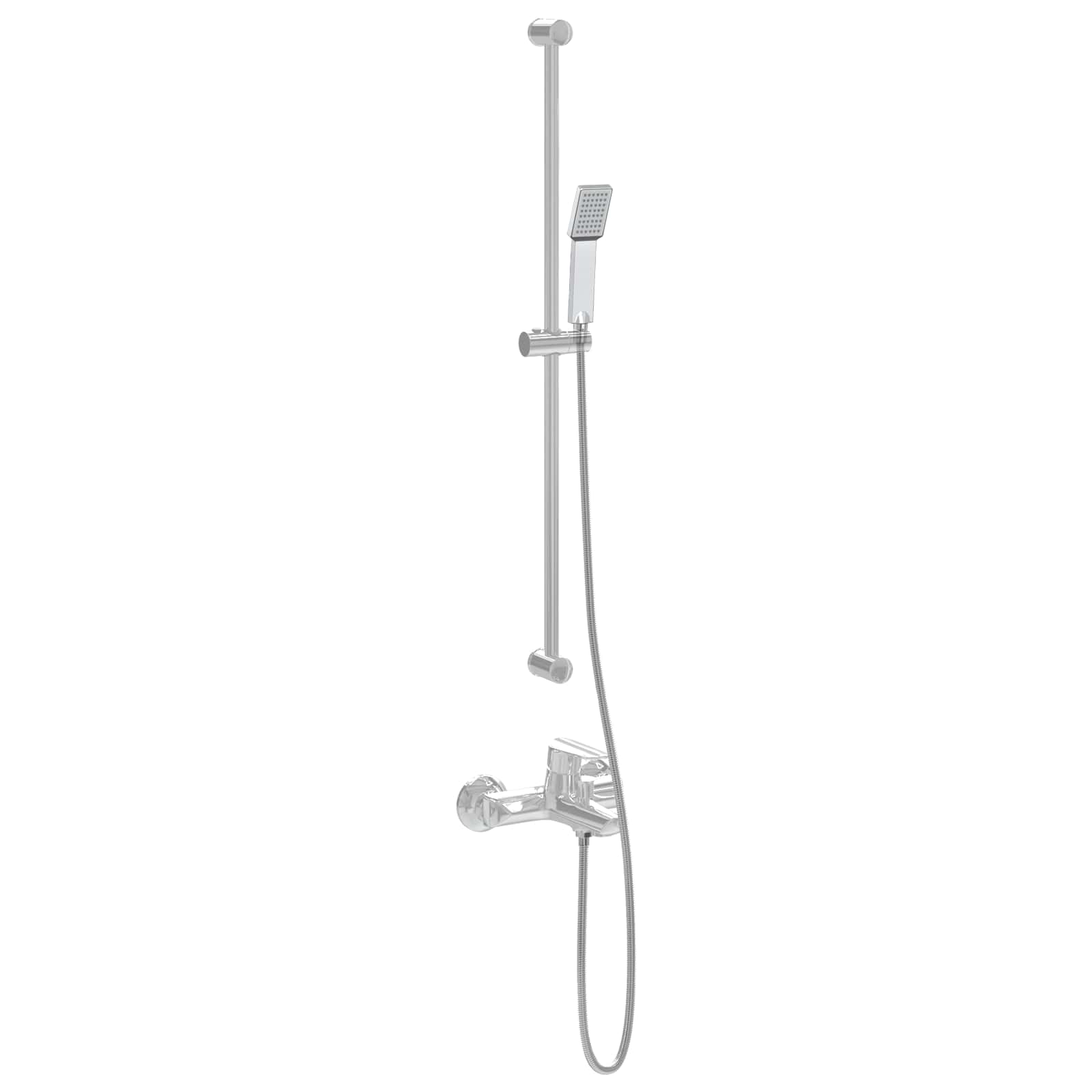 vidaXL Zestaw Główicy Prysznicowej chromowany 150 cm Stal nierdzewna