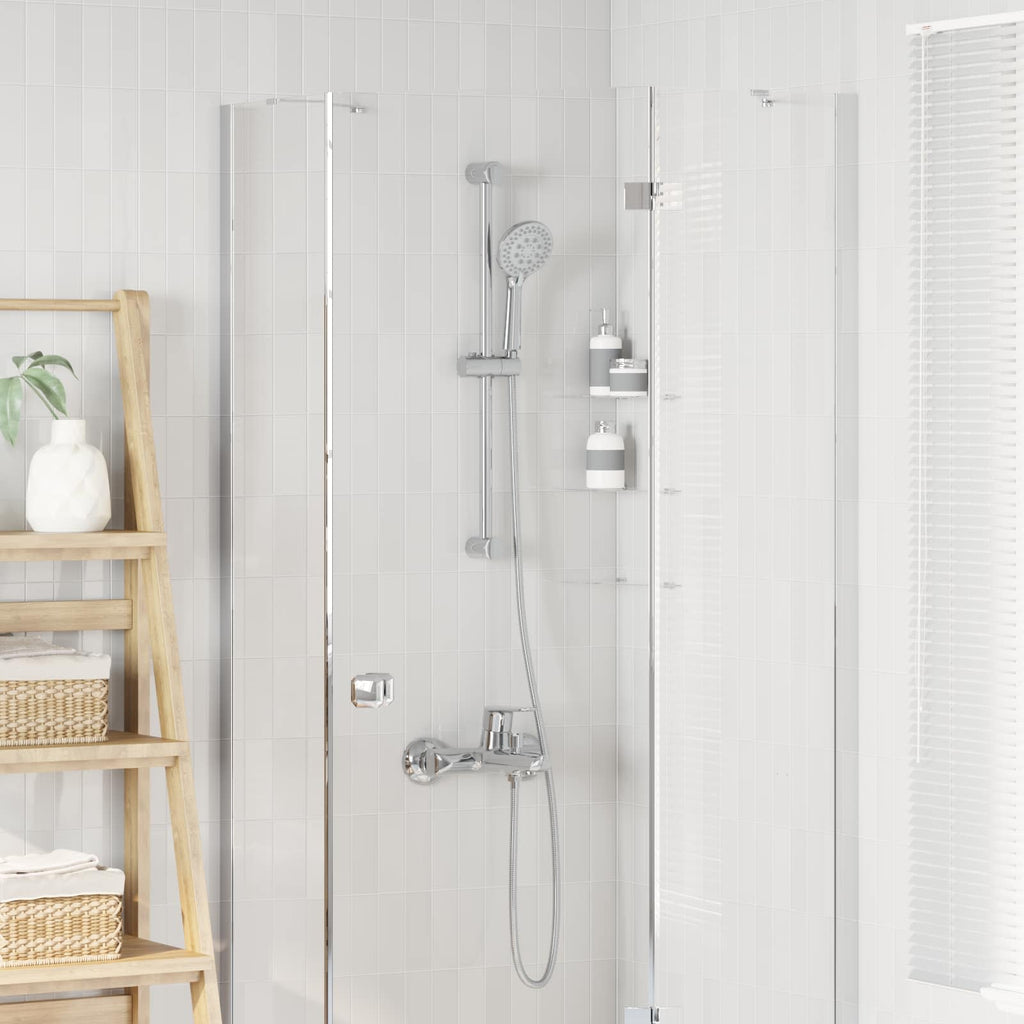 vidaXL Zestaw systemu prysznicowego chromowany 70 cm Stal nierdzewna