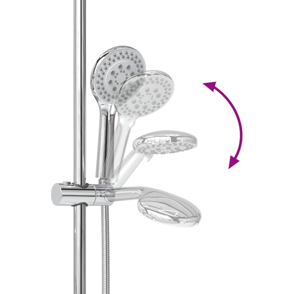 vidaXL Zestaw systemu prysznicowego chromowany 70 cm Stal nierdzewna