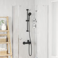 vidaXL Zestaw systemu prysznicowego Czarny 70 cm Stal nierdzewna
