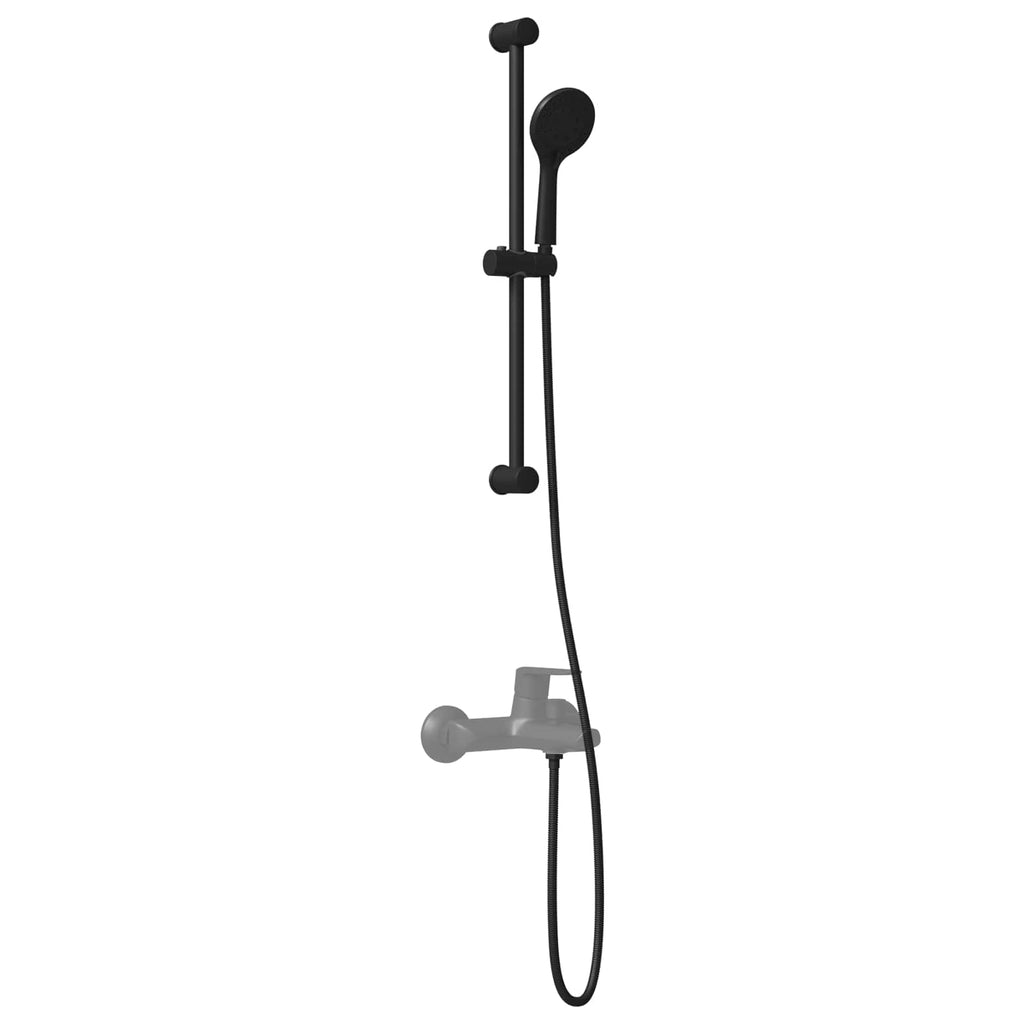 vidaXL Zestaw systemu prysznicowego Czarny 70 cm Stal nierdzewna
