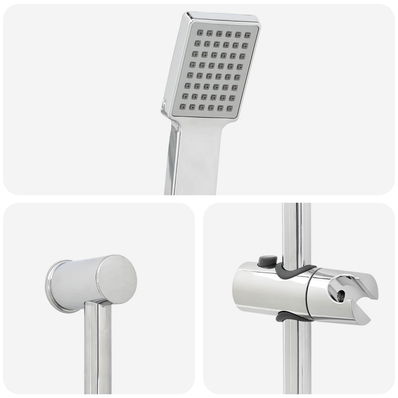 vidaXL Zestaw systemu prysznicowego chromowany 70 cm Stal nierdzewna