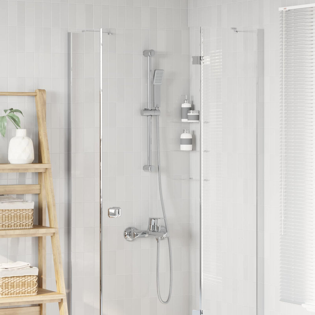 vidaXL Zestaw systemu prysznicowego chromowany 70 cm Stal nierdzewna