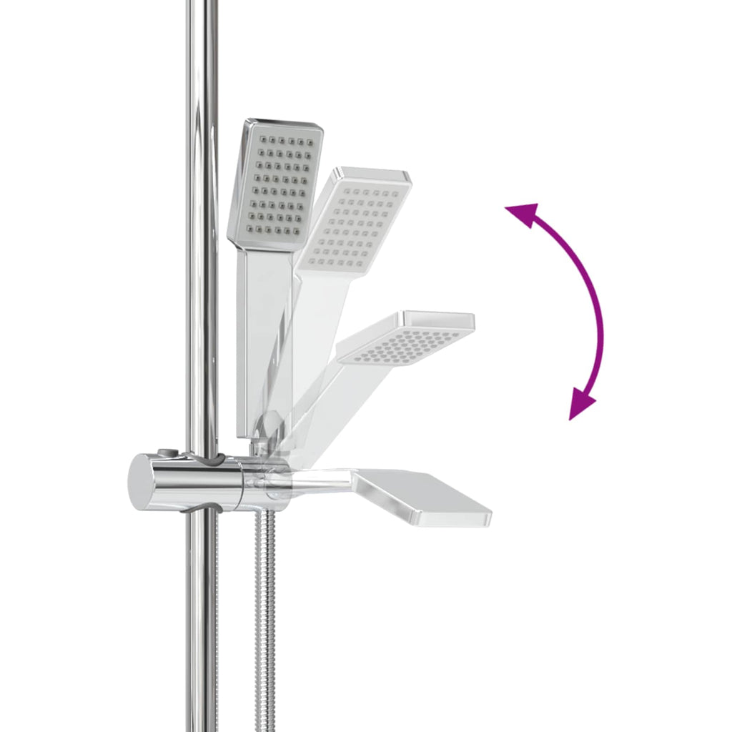 vidaXL Zestaw systemu prysznicowego chromowany 70 cm Stal nierdzewna