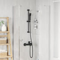 vidaXL Zestaw systemu prysznicowego Czarny 70 cm Stal nierdzewna